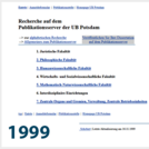 1999 – Bereich Online-Publizieren nimmt Arbeit auf; erste Dissertation online auf dem „Publikationsserver der Universität Potsdam“ veröffentlicht; Präsentation auf einer Webseite, die auf statischem HTML basiert