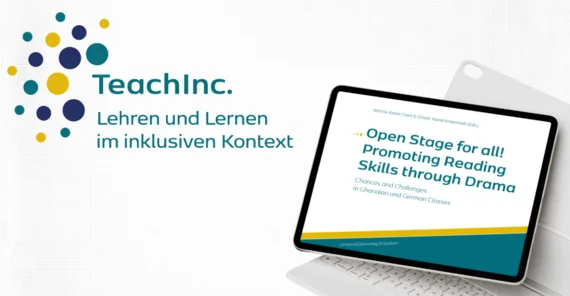 Tablet mit Titel der Publikation