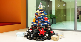 Bücherbaum Bereichsbibliothek Golm